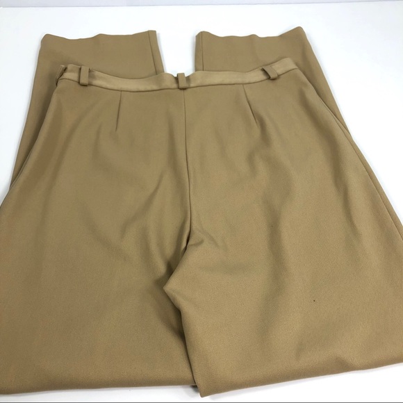 Sigrid Olsen Caramel Straight Leg Button Pants 12 - Picture 2 of 8